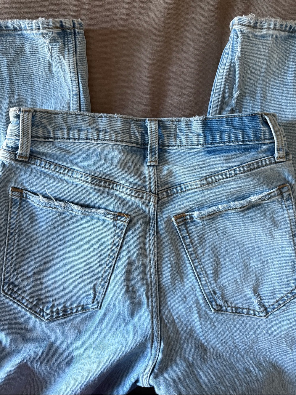 Abercrombie 90s Straight Ultra High Rise Jeans Light Wash 27/4 - Picture 7 of 7